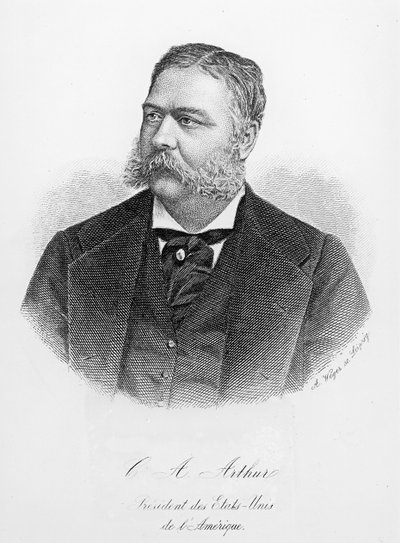Chester Alan Arthur (1829-86), engraved by A. Weger by French School